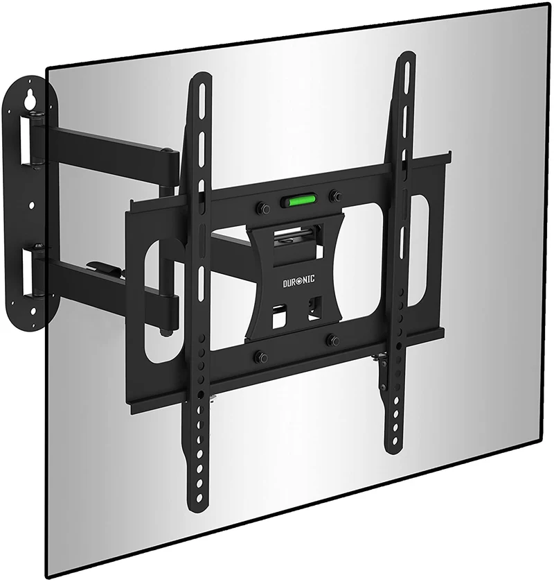 Duronic TVB109S Supporto TV da parete per TV da 23-55 portata 30kg | VESA MAX 400 x 400 mm con braccio girevole ed estendibile da 4 a 50cm | Staffa snodata inclinabile per TV o monitor