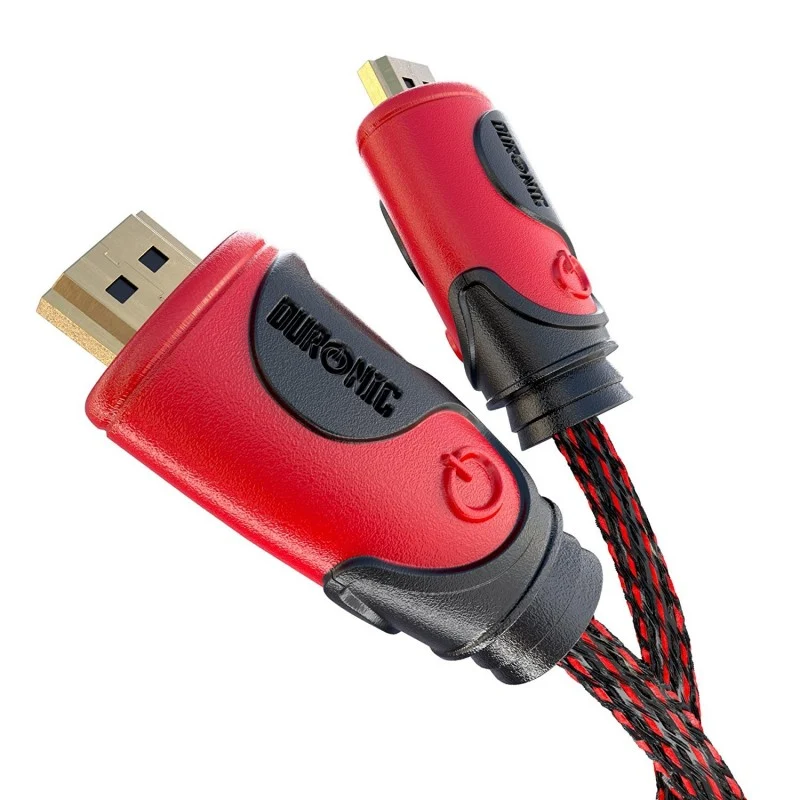 Duronic HDC03 /5m - Cavo HDMI schermato di ultima generazione V2.0 - 5 metri - connettori placcati oro 24k inclinabili e rotanti - Compatibile con TV plasma, LCD, LED, 3D - Consente la trasmissione di segnale full HD 1080p 4K 2160p compatibilità ethernet