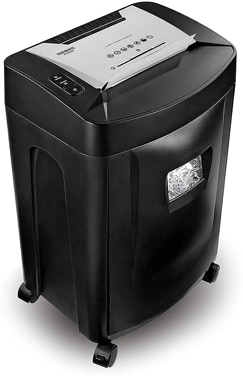 Duronic PS991 Distruggidocumenti 18 fogli A4 - Taglio incrociato 4x28 mm - Capacità 31L - Funzione distruggi carte di credito e CD  Ideale per casa e ufficio