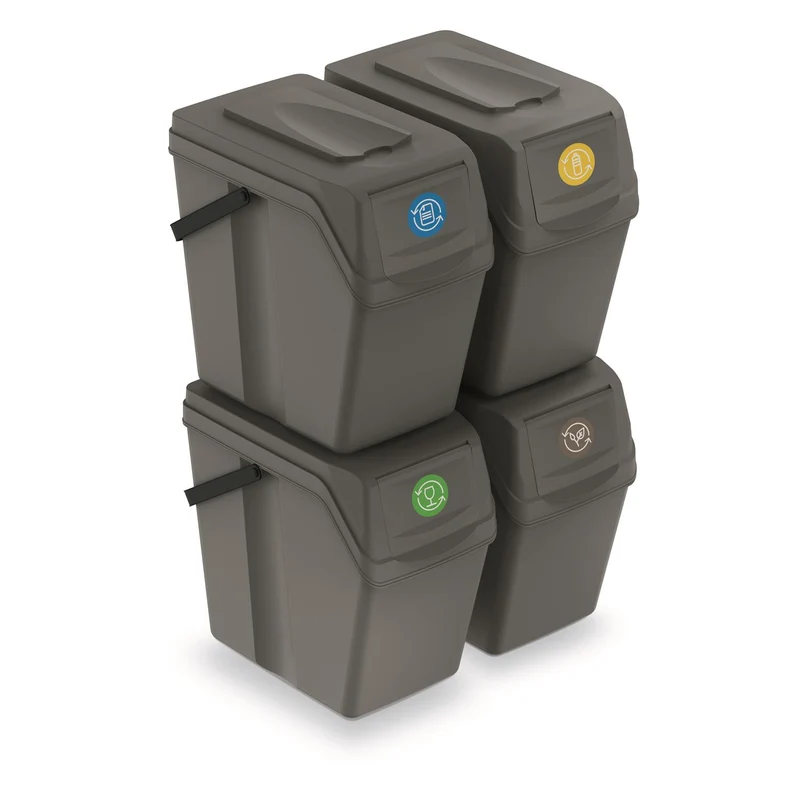 Sortibox 4x25L set cestello di selezione ISWB25S4 grigio