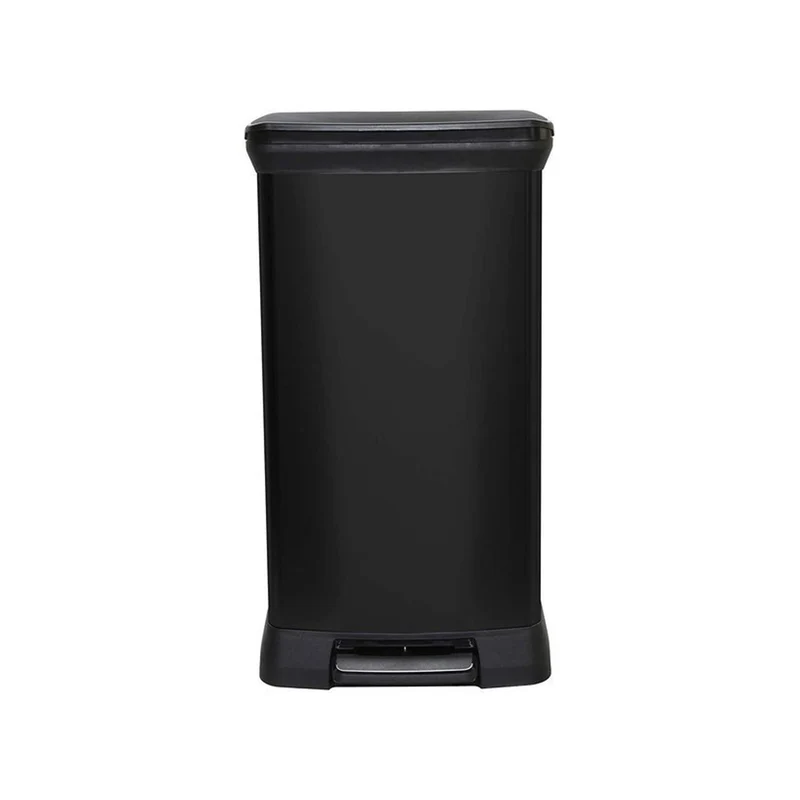 Portarifiuti metallico con pedale CURVER DECO BIN 50L - colore nero