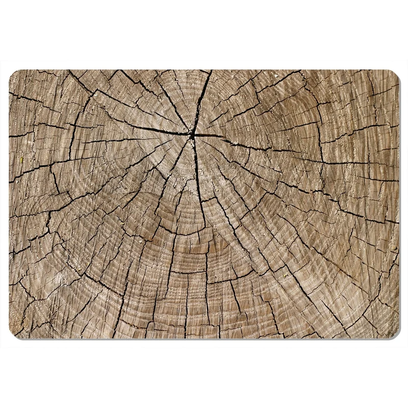 Tappetino da tavolo o da scrivania, Tovaglietta decorativa, in feltro, 29x42 cm, rovere, Bertoni