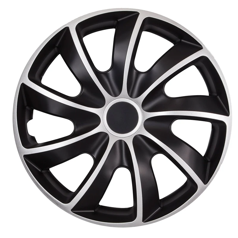 Set di 4 corpricerchi QUAD BICOLOR CS 14" argento nero