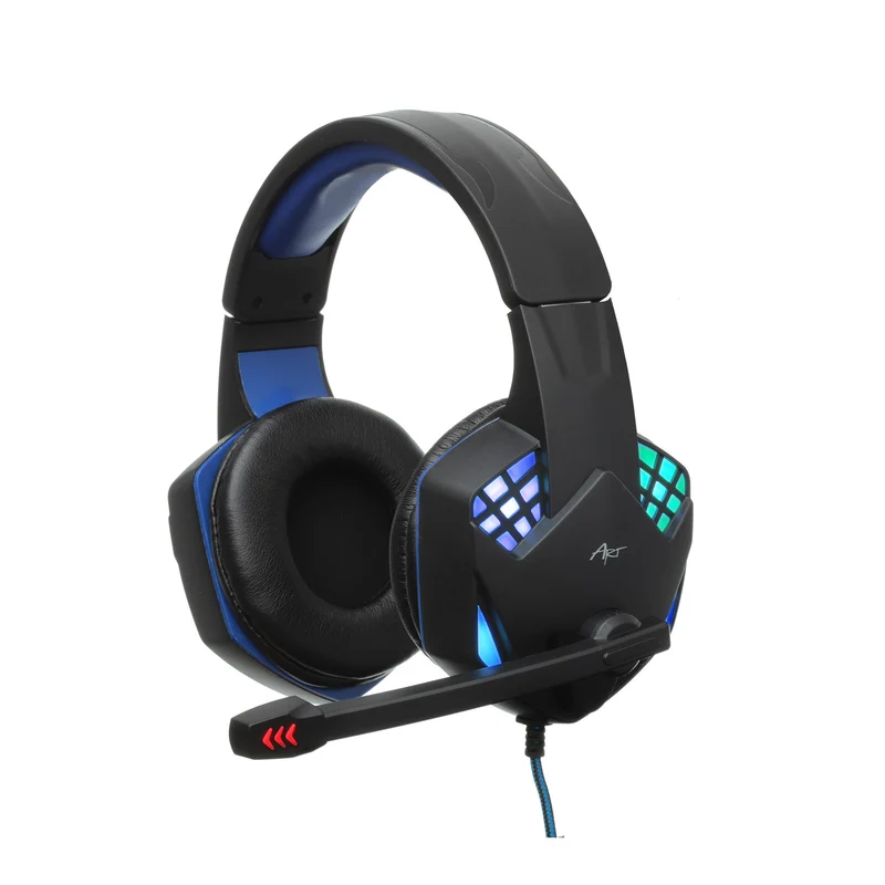 Cuffie da gioco ART, con microfono, retroilluminazione a LED, G11