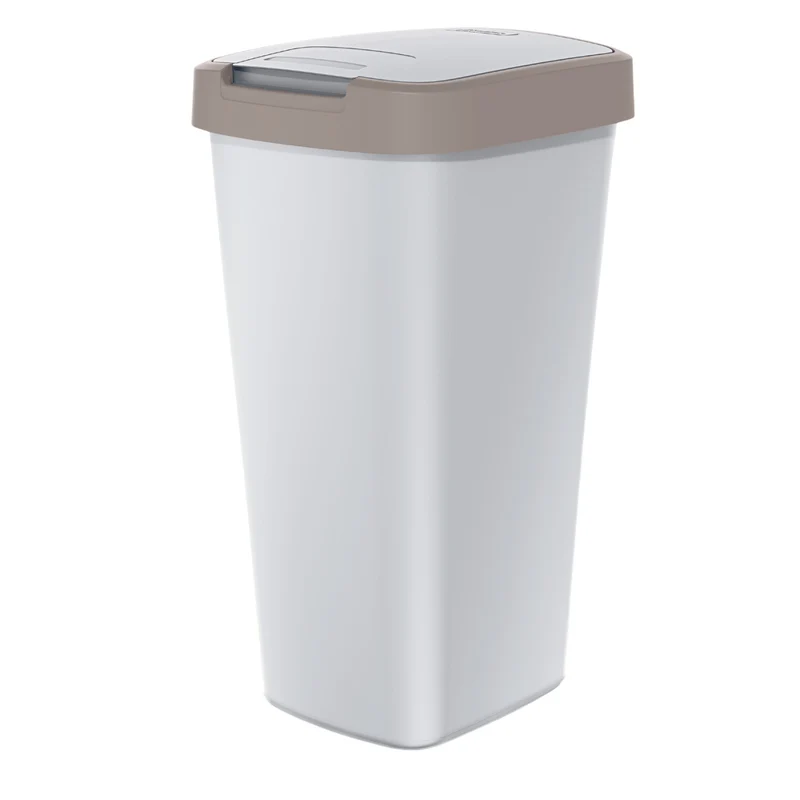 KEDEN COMPACTA Q Cestino per rifiuti da 25 litri NSAB25-WG5C - grigio cenere con telaio marrone