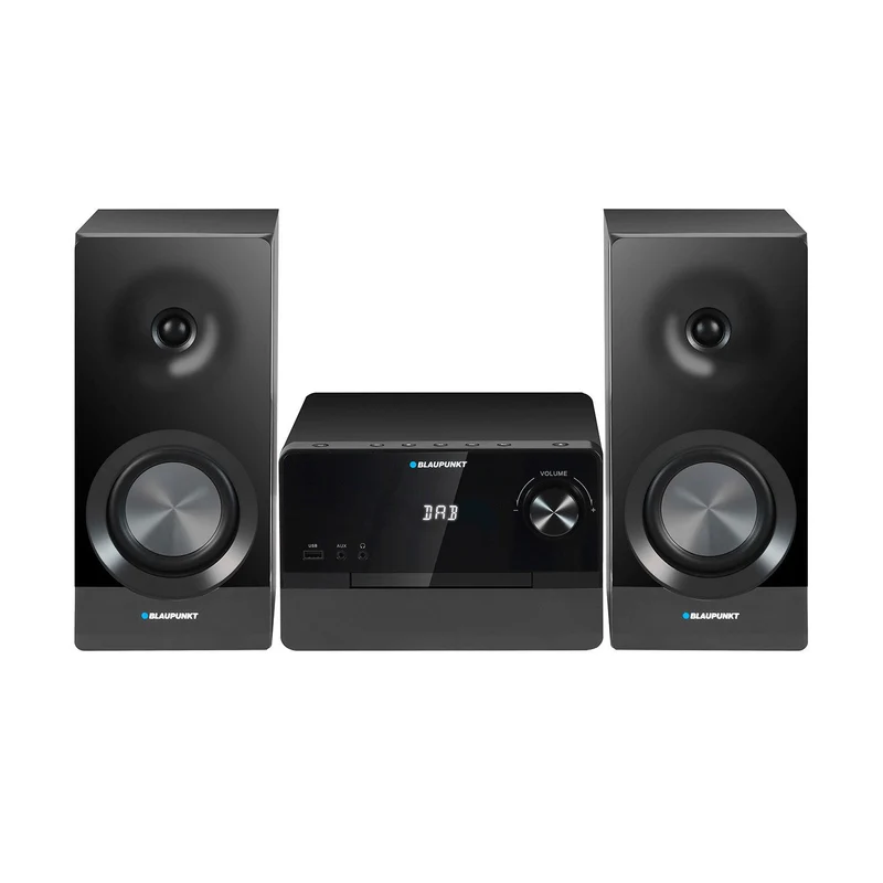 Microtorre Blaupunkt, potenza 100 W RMS, sintonizzatore DAB+, display LED, radio FM, antenna telescopica inclusa, connettore HDMI ARC, CD/MP3/USB/BT, orologio con funzione sveglia, MS49DAB