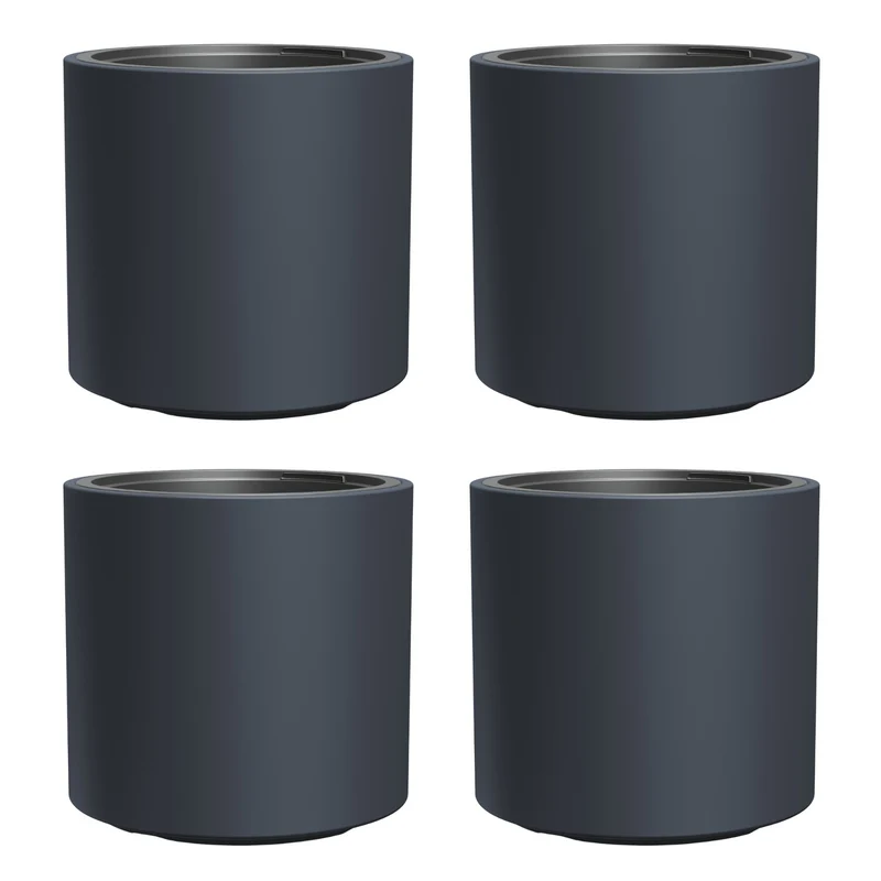 Vaso da fiori antigelo HEOS - antracite, con inserto, capacità 31 L, DBHER470, 4 pezzi