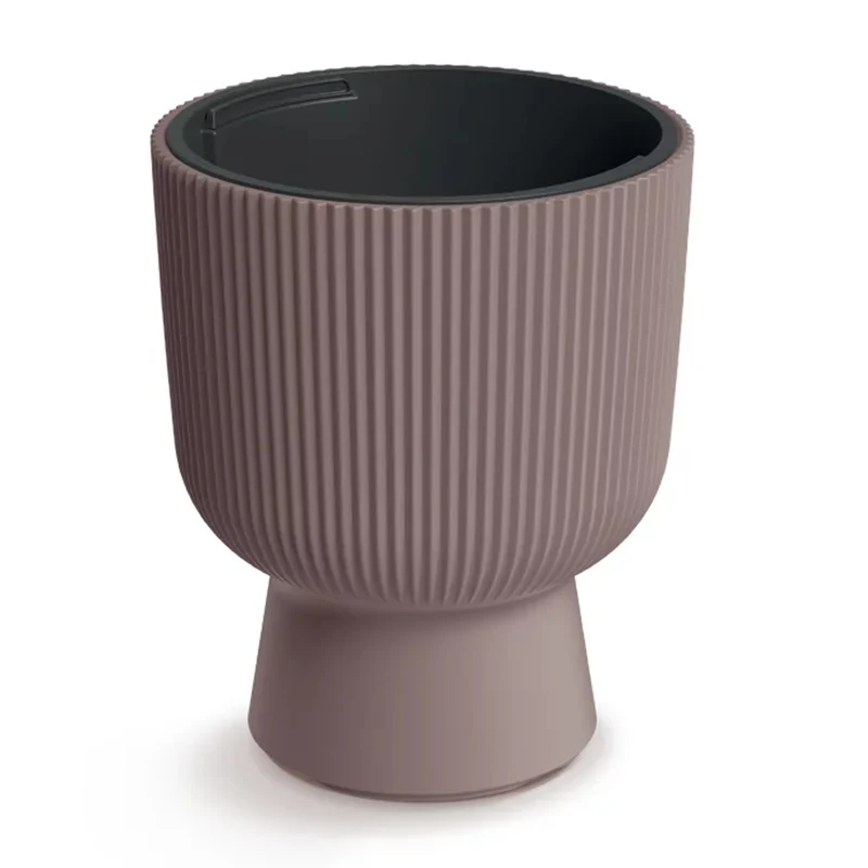 Prosperplast Milly vaso da fiori di design Design moderno a cilindro con inserto per piante, per uso interno ed esterno, resistente al gelo, al calore e ai raggi UV Marsala, ⌀ 390 mm