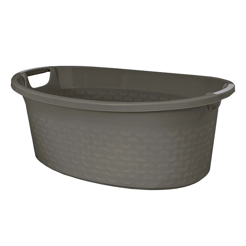 BranQ Cotton 60l, Cesto ovale per il bucato colore melange scuro