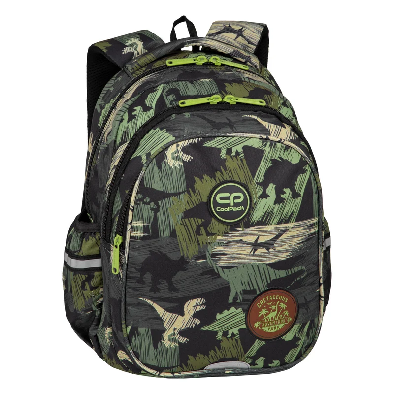 Zaino Coolpack per giovani, 3 scomparti, schienale sagomato, Jerry Adventure Park