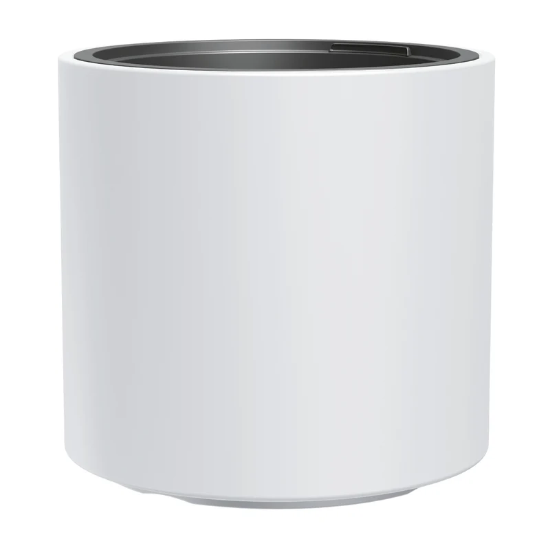 Vaso da fiori Prosperplast, con inserto, resistente al gelo, altezza 45 cm, bianco, Heos