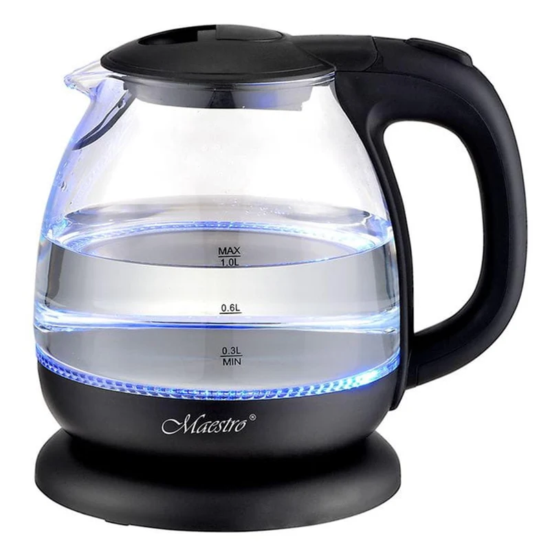 Bollitore elettrico 1L Maestro MR055 in vetro - nero