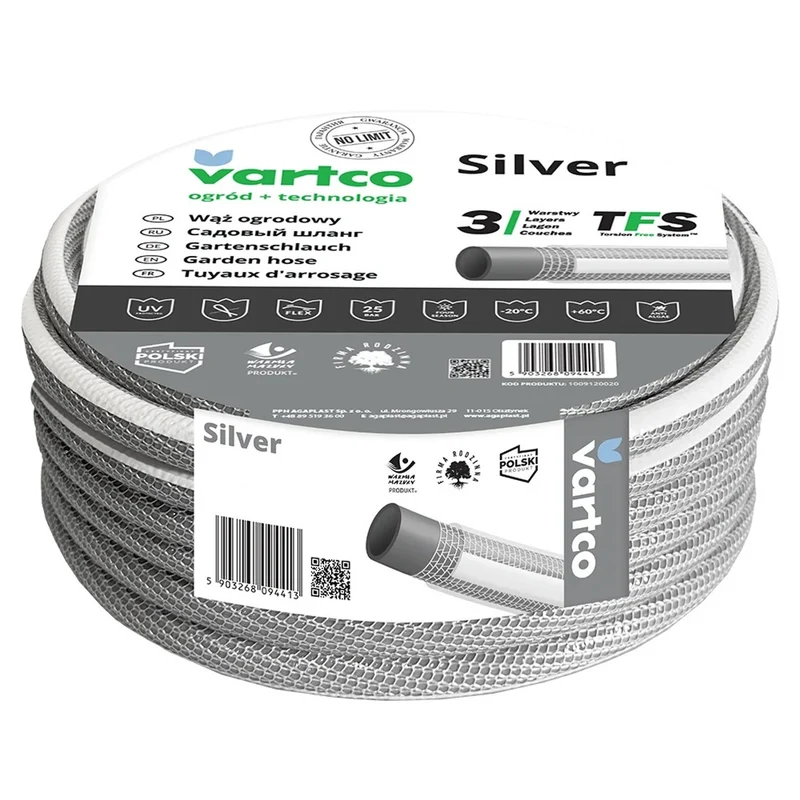 Vartco Silver TFS 3 Tubo da giardino 25 Bar 3/4" 20m