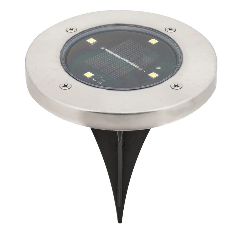 Lampada da giardino a energia solare Rabalux Dannet, IP44, colore cromo satinato, 7975