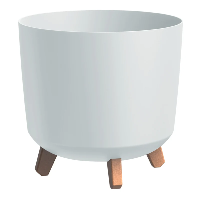 Vaso da fiori Prosperplast, su gambe, inserto per irrigazione, altezza 28,5 cm, bianco, Gracia Tubus