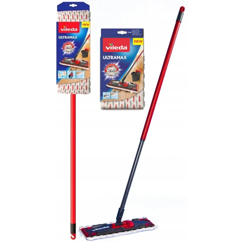 Vileda Ultramax mop con manico + ricarica mop extra