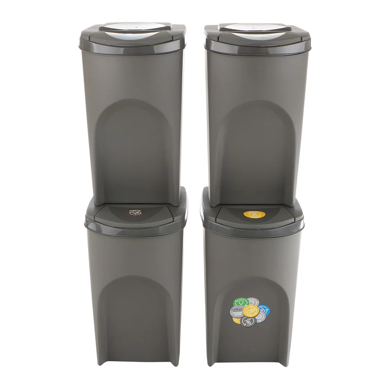 Set per la raccolta differenziata Sortibox 4x35L grigio
