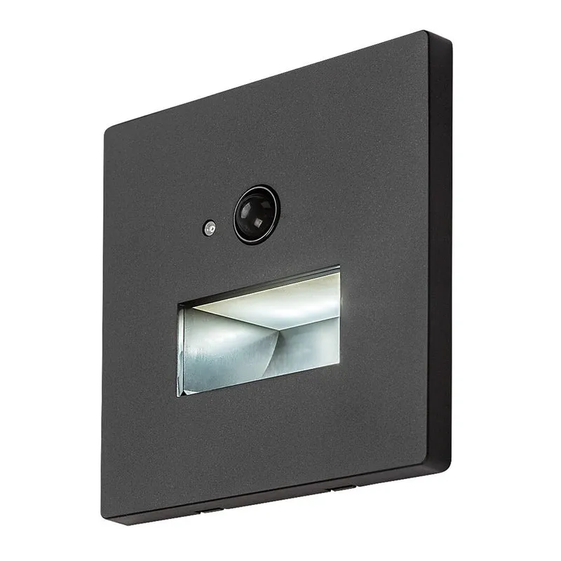 Lampada Lunca LED 1 W IP20 nera 3000, 4500, 6500 K con sensore di movimento e sensore di luce, 77197