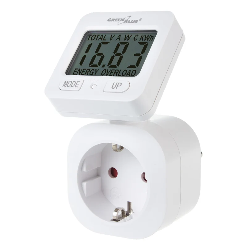 Contatore di energia GreenBlue, wattmetro, 16A, max. 3680W, memoria secondaria, GB615 F