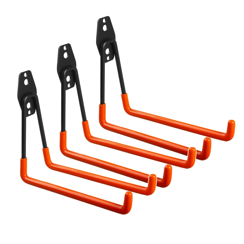 Supporto / gancio da parete Maclean, per pneumatici, attrezzi da giardino, scale, tubi, biciclette, carico massimo 25 kg, MC-444, 3 pezzi