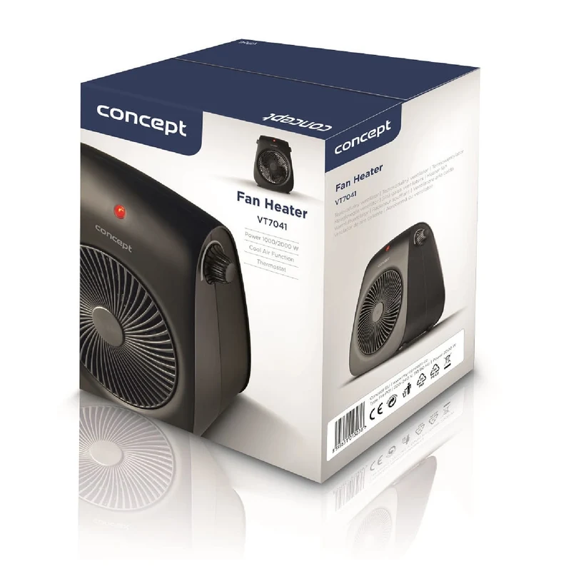 Concept VT7041 Termoventilatore 2 livelli di lavoro 1000 / 2000W, funzione termostato