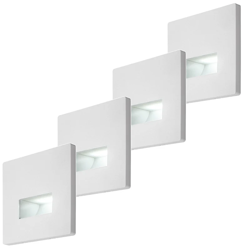 Lampada Lunca LED 1 W, IP20, bianca, temperatura di colore regolabile a 3000, 4500, 6500 K, 77196, 4 pezzi
