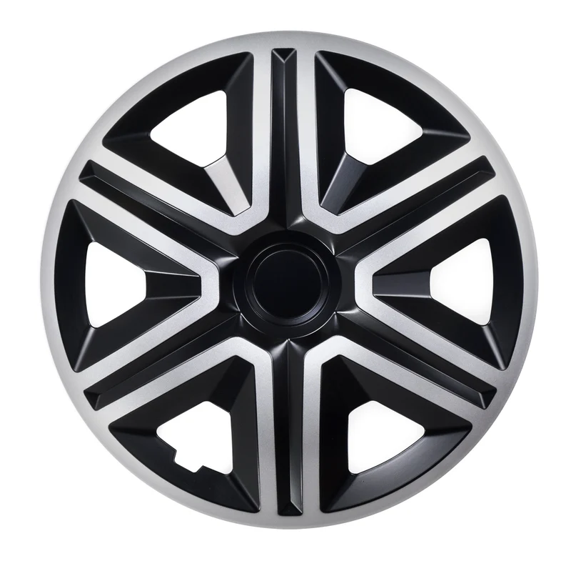 Coprimozzi universali 14" NRM ACTION Doublecolor argento/nero 4 pezzi