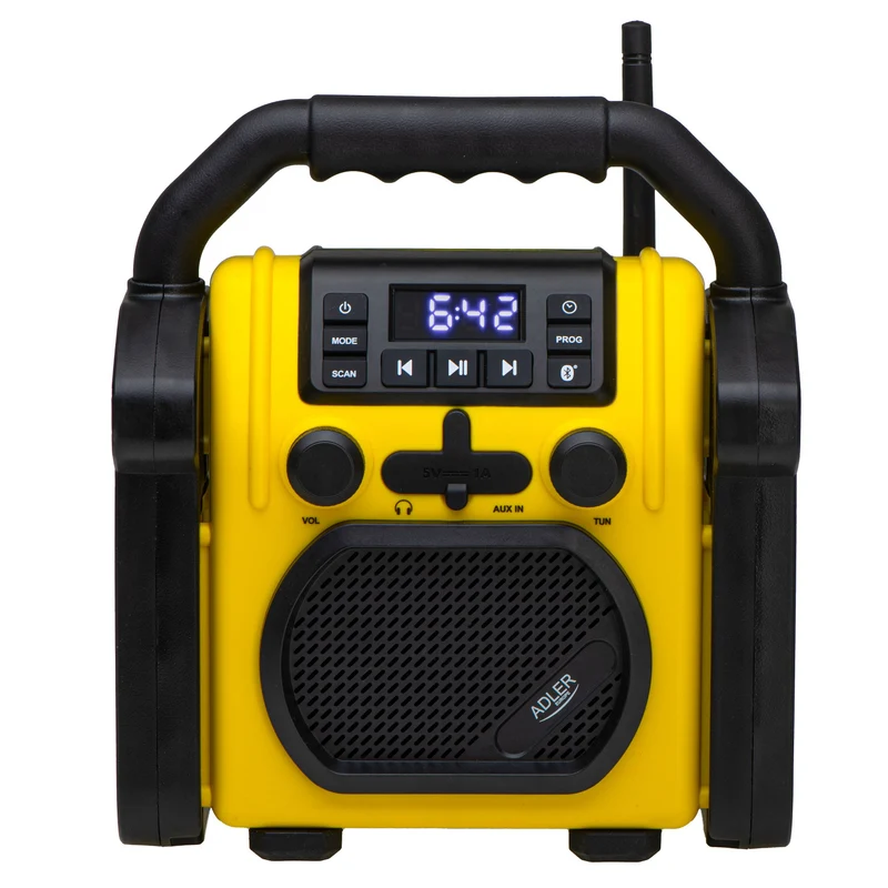 Radio da cantiere Adler, Bluetooth 5.1, IPX 54, potenza 10 W, AD 1911