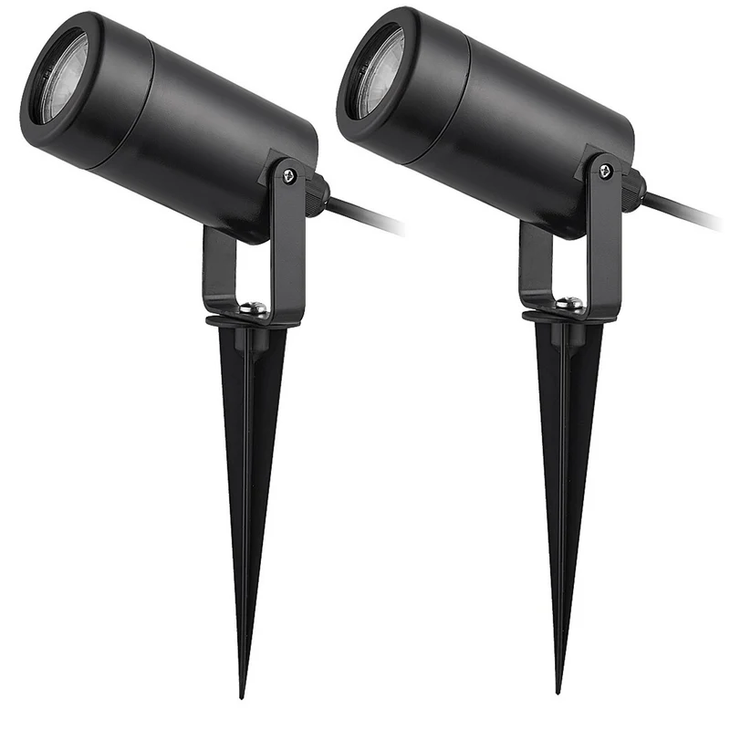 Lampada da terra Rabalux Krobia, IP65, colore nero, attacco GU10, max 4 W, 7814, 2 pezzi