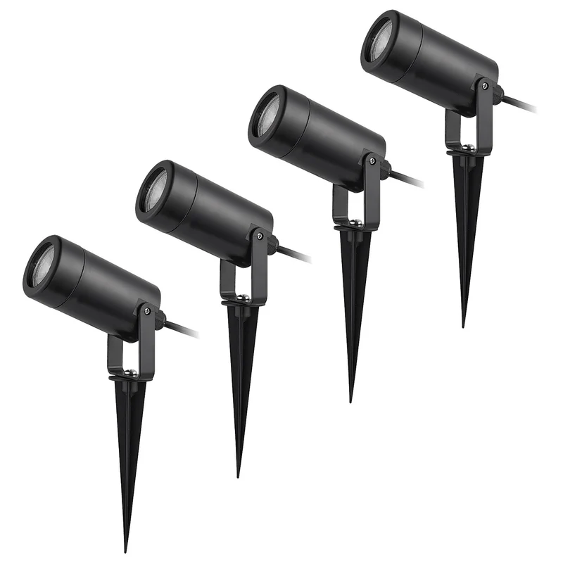 Lampada da terra Rabalux Krobia, IP65, colore nero, attacco GU10, max 4 W, 7814, 4 pezzi