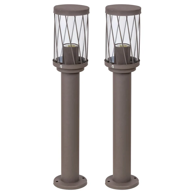Lampada da giardino a piantana Rabalux Budapest, IP44, colore marrone, attacco E27, max 40 W, 8889, 2 pezzi