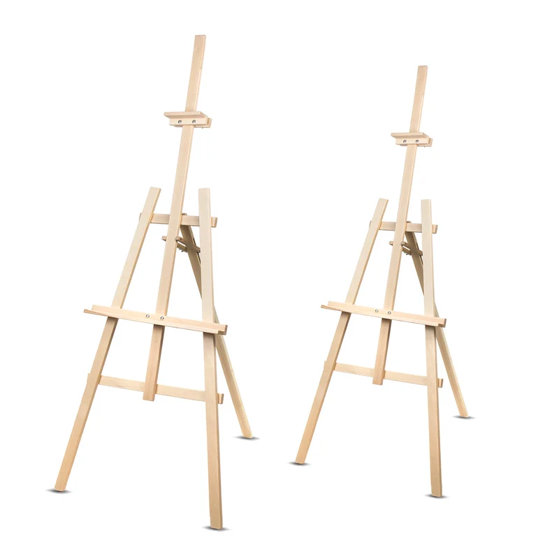 WOODOK Cavalletto da pittura in legno 178 cm WOODOK per bambini o adulti Set di 2 pezzi.
