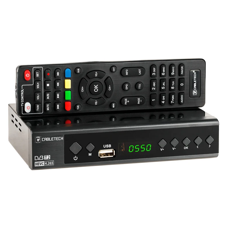 Sintonizzatore-decoder DVB-T2 H.265 HEVC KrugerMatz KM0550D EPG PVR Timeshift