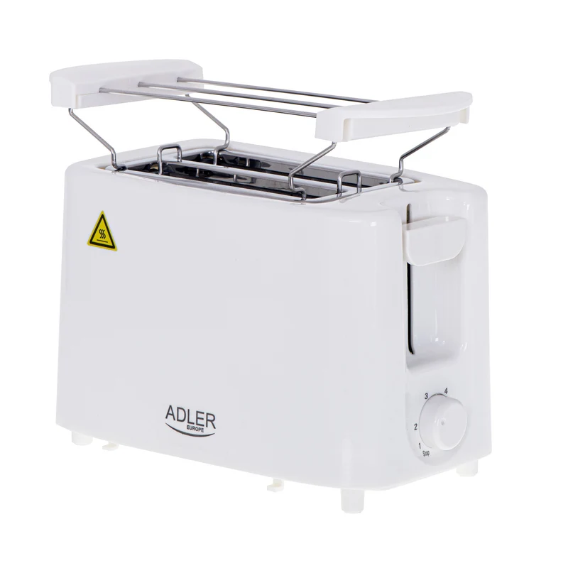 Tostapane Adler, 6 livelli di regolazione, griglia per focacce, 900 W, bianco, AD 3223