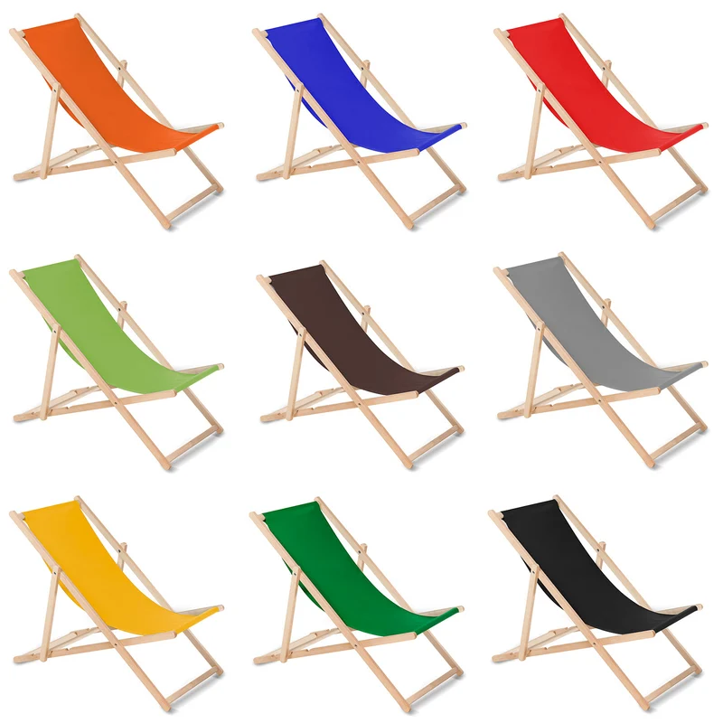 12 Diversi Colori 100% Handmade Robusto Giardino Pieghevole Lettino