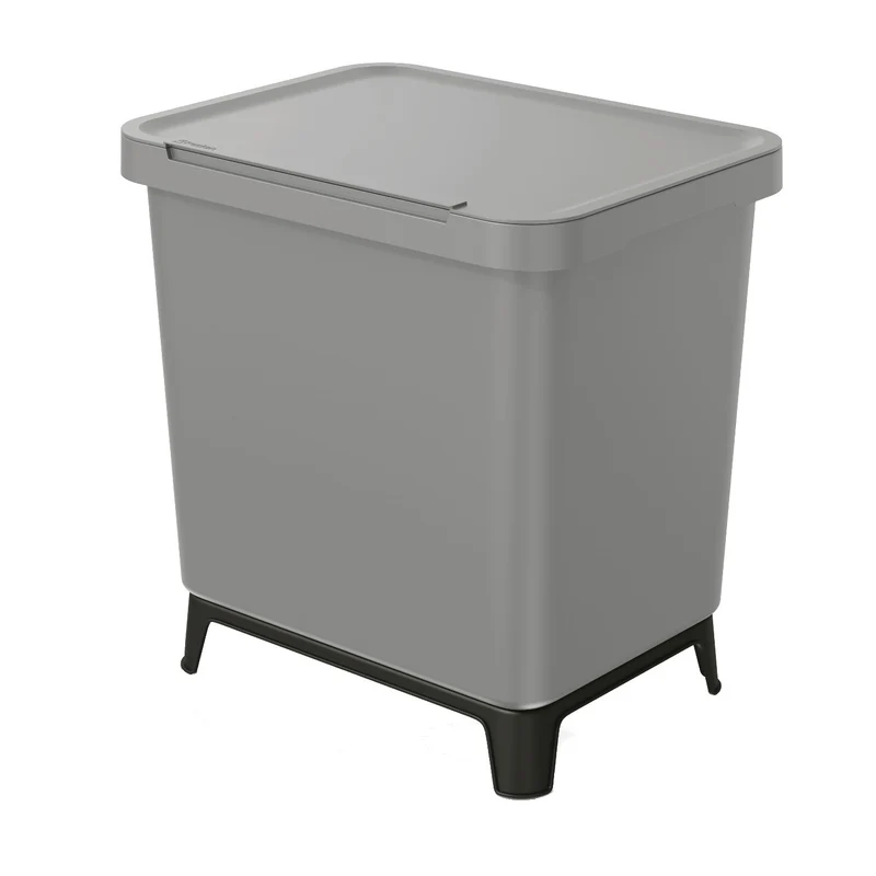 Pattumiera SYSTEMA con contenitori per il riciclaggio 2x 10 L - grigio Raccolta differenziata