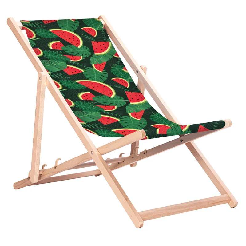 Sdraio classica in faggio GreenBlue GB183 con motivo «Anguria»