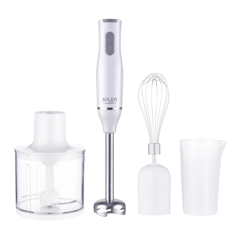 Frullatore a immersione Adler, 2 velocità, bianco, 800W, AD 4620