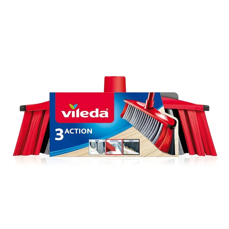 Spazzola a tre fibre, senza manico, cartuccia Vileda 3-Action
