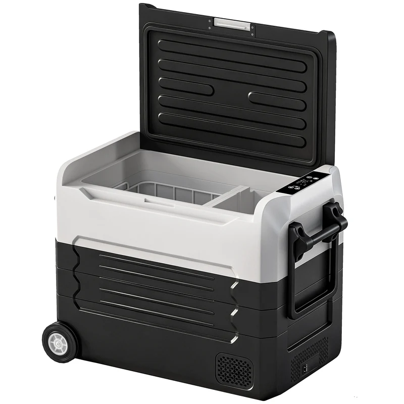 Frigorifero per Auto72,6x39x51,3 cm Capienza 50L Compressore Doppia Zona Controllo App Nero