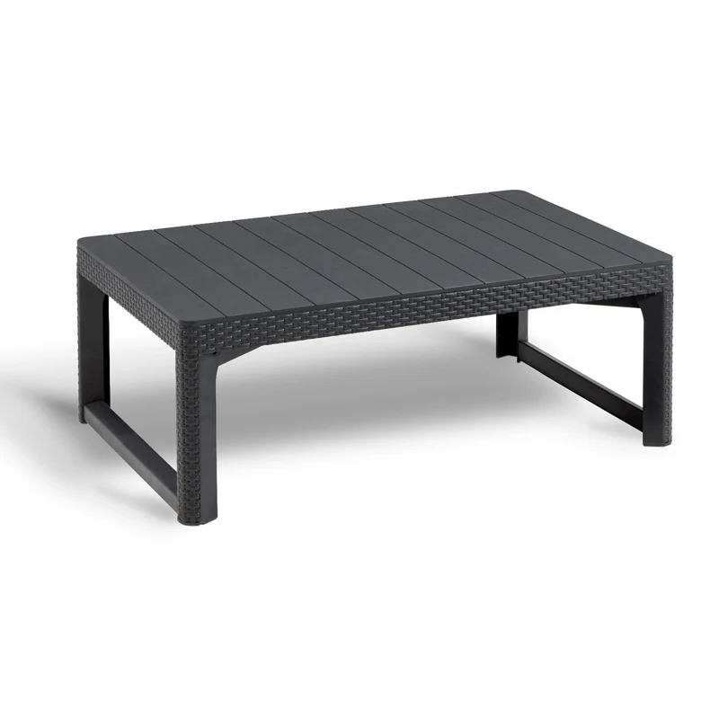 Tavolo da giardino regolabile rattan grafite CURVER