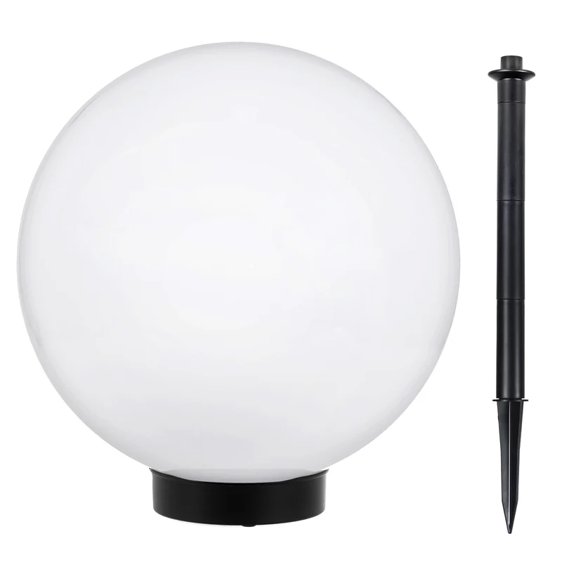 Lampada da giardino solare da appoggio GB168 sfera 30x30x63 cm, LED bianco