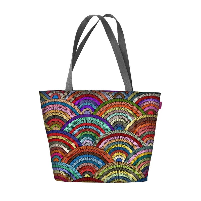 Borsa a tracolla Bertoni, cerniera, resistente alle intemperie, stampa durevole, motivo Rumba