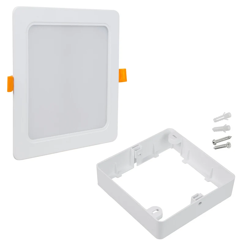 Pannello da soffitto Maclean LED, montaggio ad incasso SLIM, 18W, bianco neutro 4000K, 170*170*26mm, 1800lm, MCE374 S + adattatore per montaggio a superficie MCE379 S
