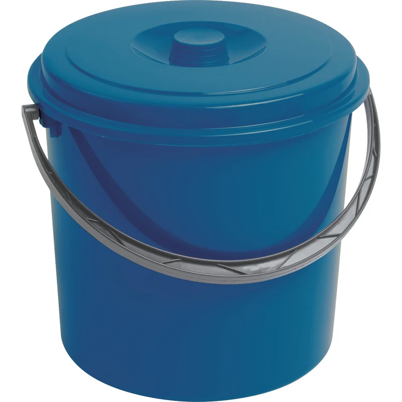 Secchio con coperchio capienza 12L Curver colre blu