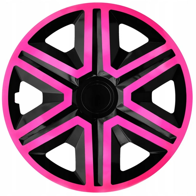 Copricerchi ACTION nero-rosa 15 "4 pezzi resistenti agli urti