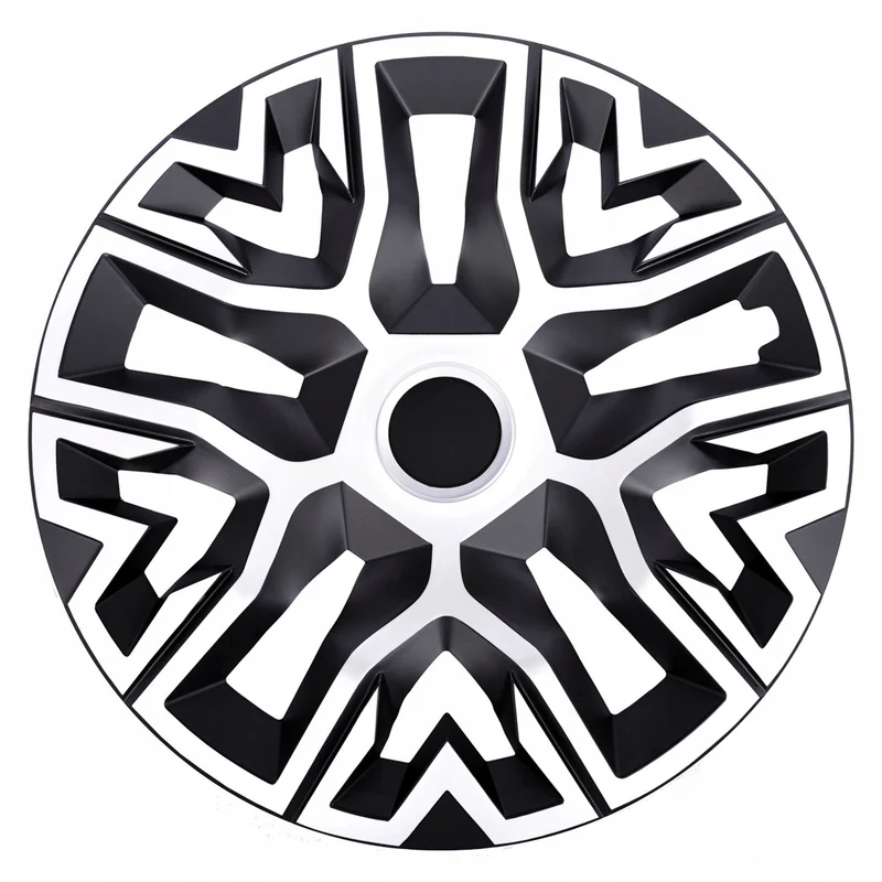 Coprimozzi universali 16'' NRM The Best Bicolore bianco e nero 4 pezzi