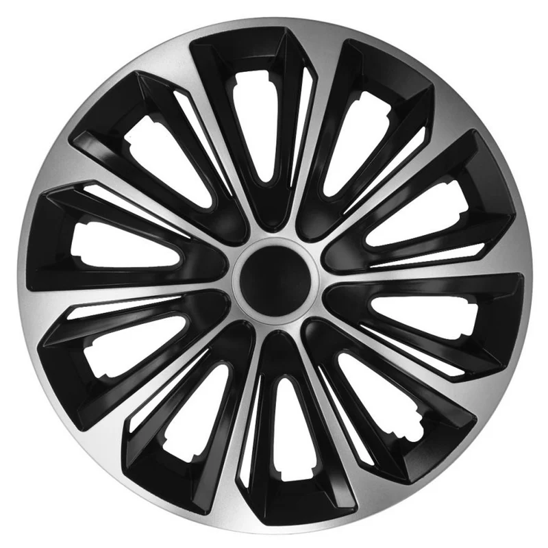 Copricerchi set di 4 pezzi colore nero argento 15 " STRONG DUOCOLOR