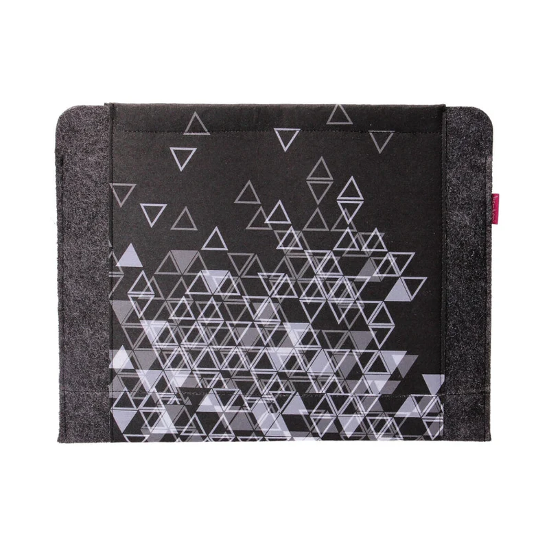 Custodia per laptop da 11 pollici, realizzata in feltro ecologico, con motivo stampato "Triangle"