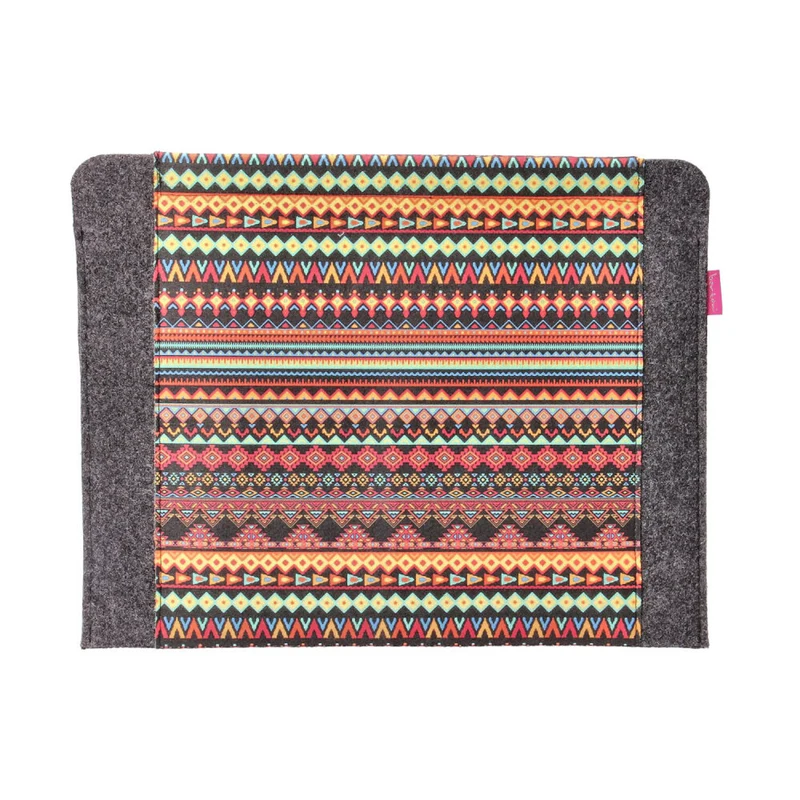 Custodia per laptop da 11 pollici, realizzata in feltro ecologico, con motivo Aztec stampato